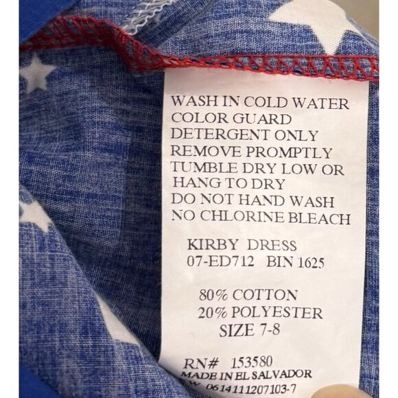 Eleanor Rose 4th of July Girl Dress 7-8 years EUC - Picture 7 of 7